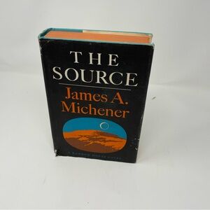 Vintage Book Cover Wall Art — Black and Orange The Source Design